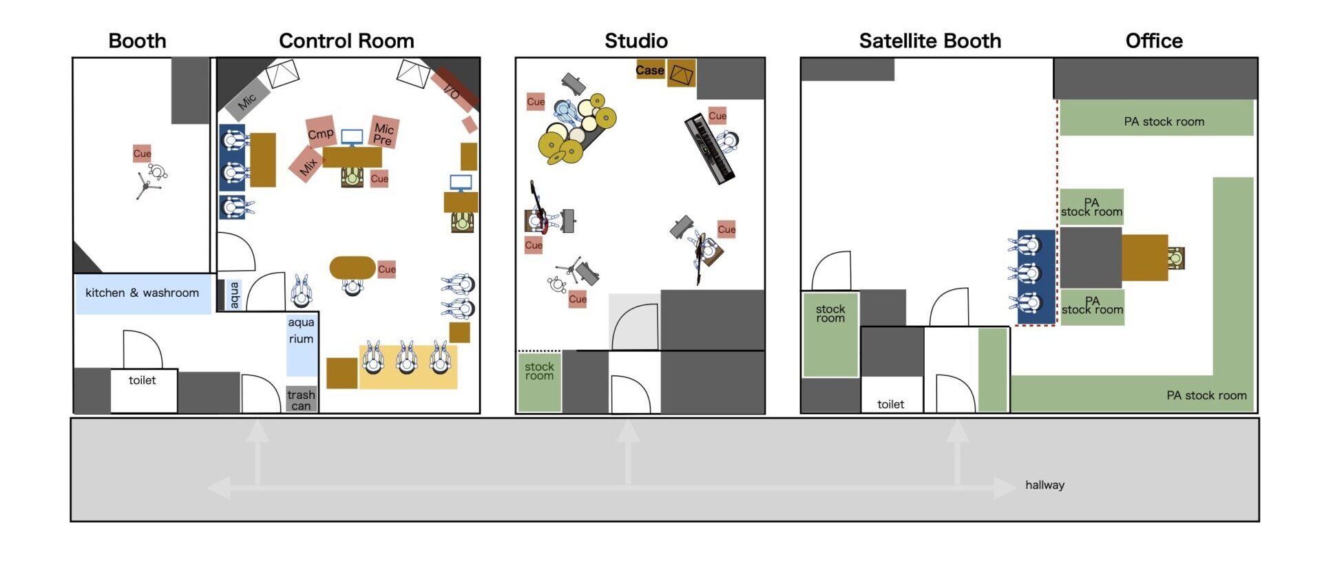 ケイステイション スタジオ見取り図